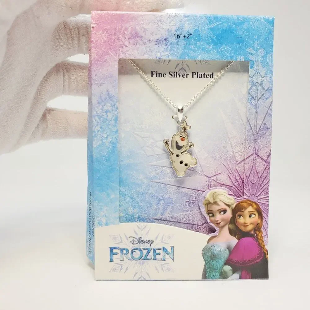 Disney Frozen Olaf Fine Silver Plated Necklace NIP